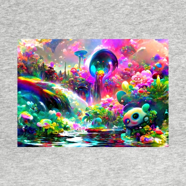 Color Globs | Rainbow Pond by AlexandrAIart